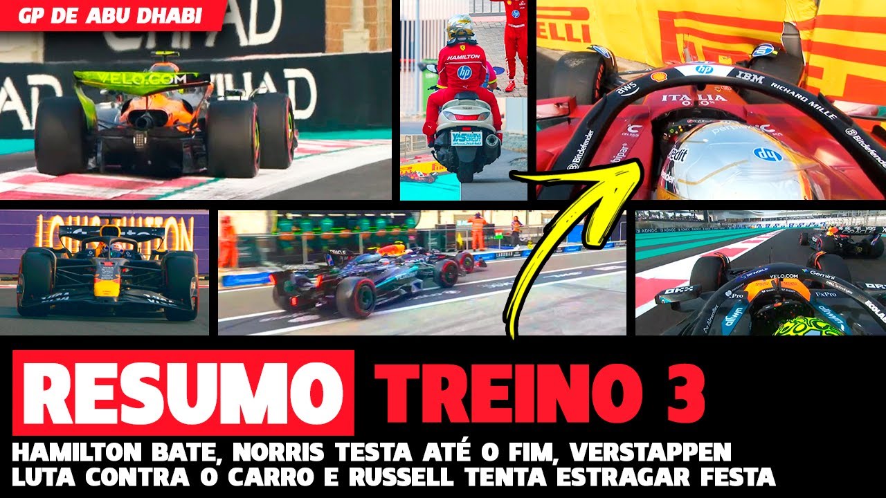 🚨TL3: HAMILTON BATE, NORRIS TESTA MUITO, VERSTAPPEN LUTA E RUSSELL APARECE |FÓRMULA 1 | GP EM CASA+