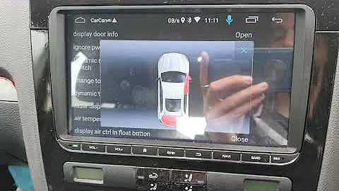 Android head unit "door open" set up