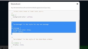 Twine 2.0: Using CSS