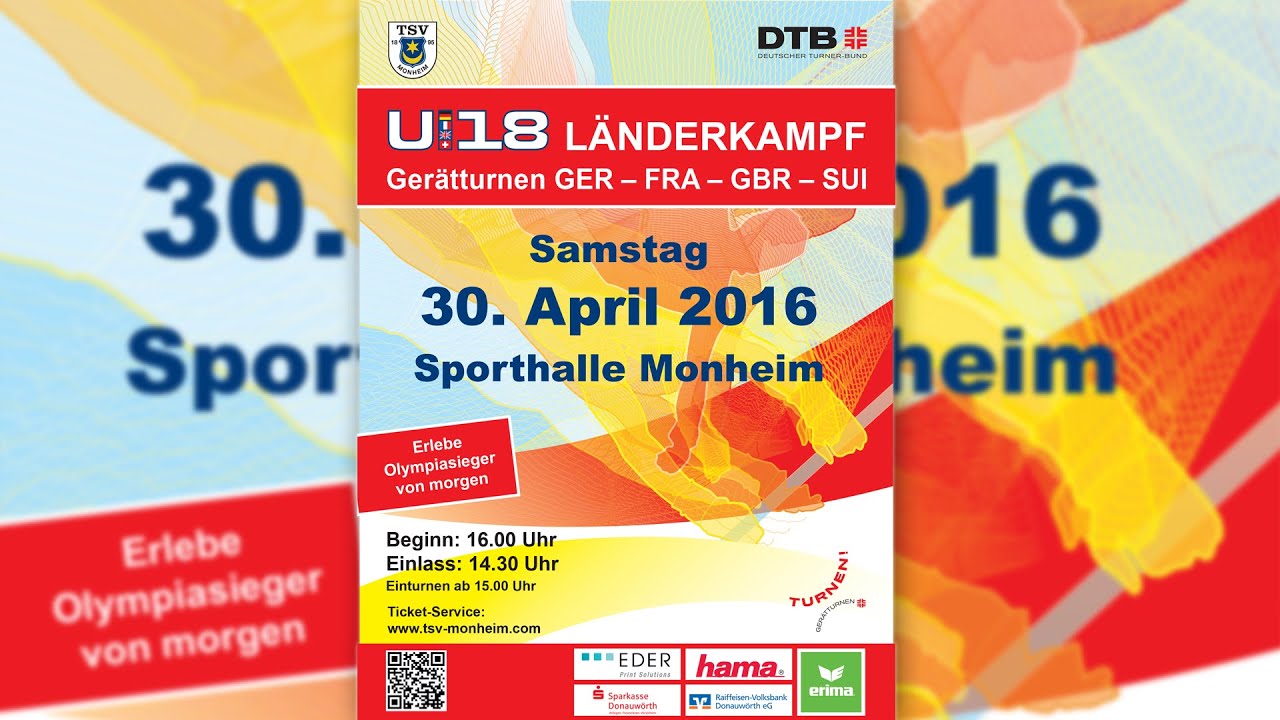 U18 Länderkampf Turnen Teaser english YouTube