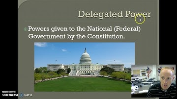 U.S. History Lesson 41:  Delegated and Reserved Powers