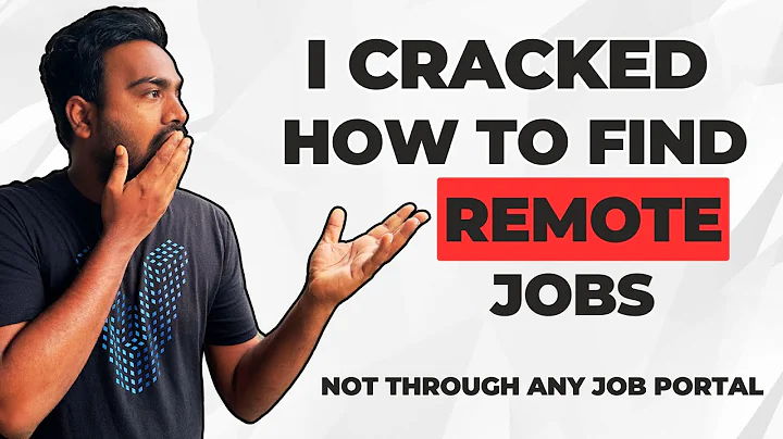 I Cracked "How To Find Remote Jobs" | Not through any Job Portal