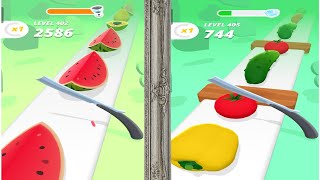 PERFECT SLICES // VEGETARIAN FRUIT GAMES // ANDROID GAMEPLAY VIDEO #2 screenshot 5