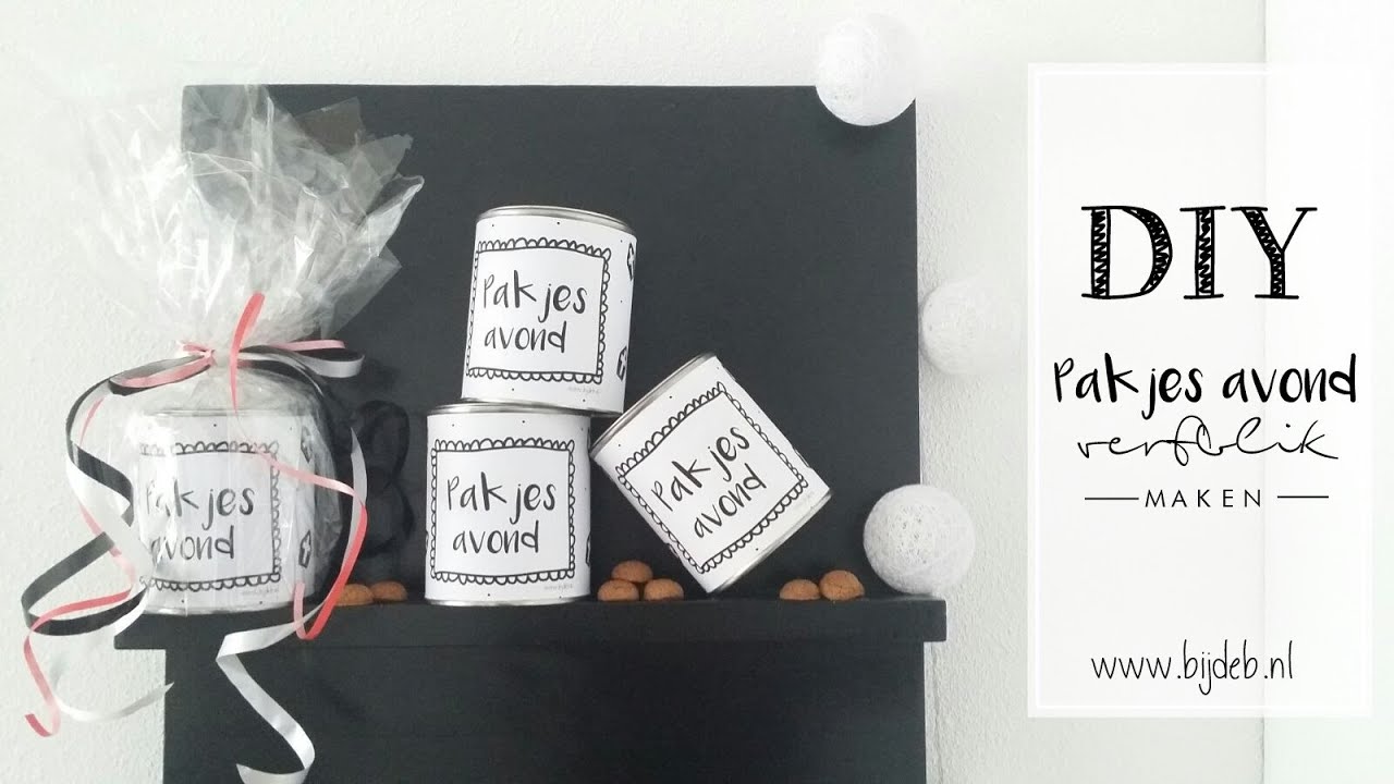 DIY Pakjesavond verfblik maken - YouTube