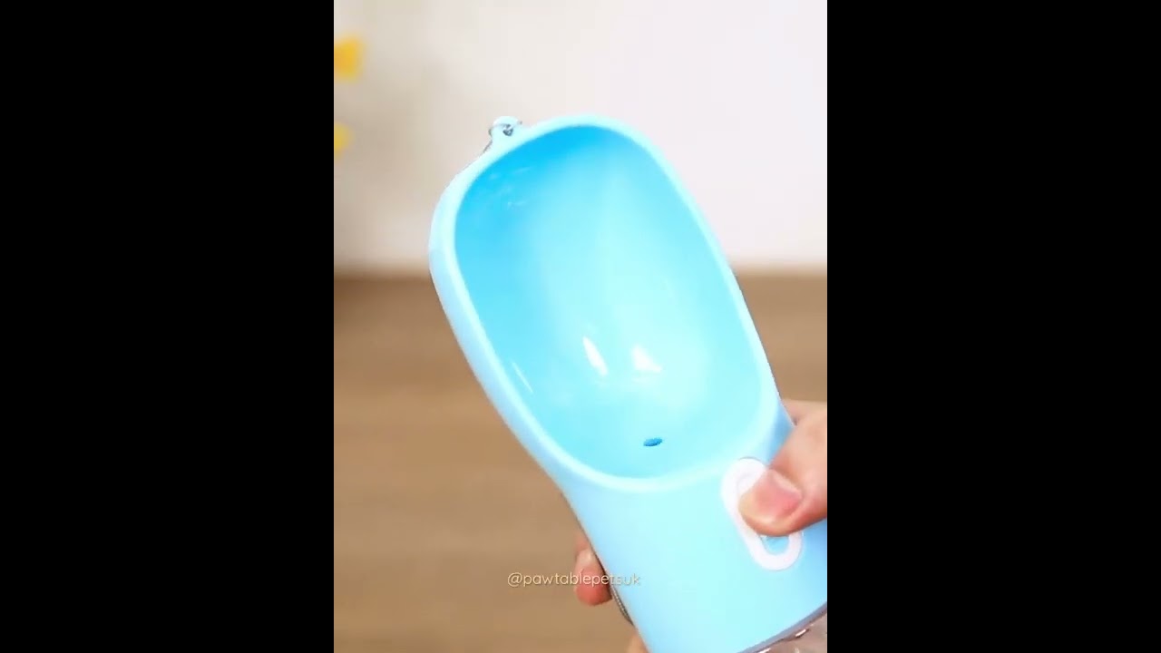 PORTABLE ‘PAWTABLE’ PET WATER BOTTLE - Cats, Dogs and other small pets with water and treats