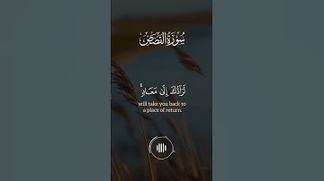 إِنَّ ٱلَّذِى فَرَضَ عَلَيْكَ ٱلْقُرْءَانَ لَرَآدُّكَ إِلَىٰ مَعَادٍۢ - القارئ وديع اليمني