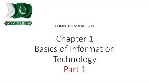 Lecture 1, Chapter 1 - Basics of Information Technology, Part 1, 1st year, Computer Science