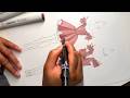 Relax &amp; Create With Me | Pink Satin Dress Sketch