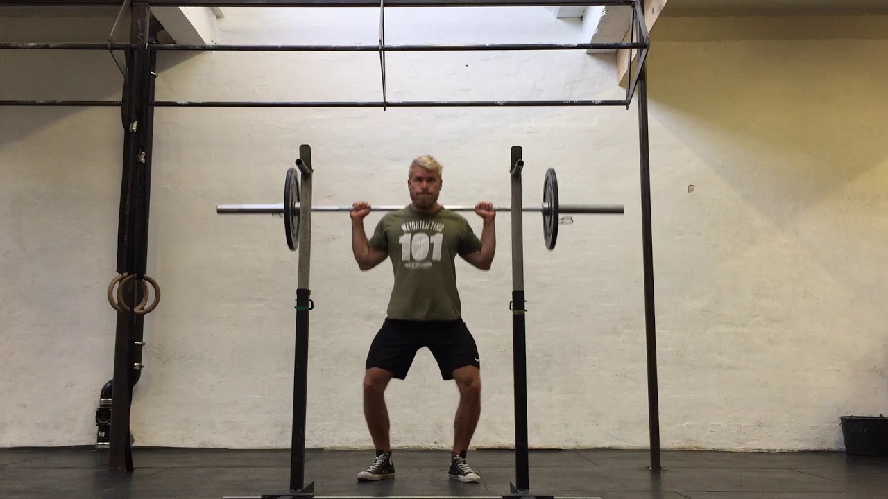 Paused Behind-the-Neck Split Jerk