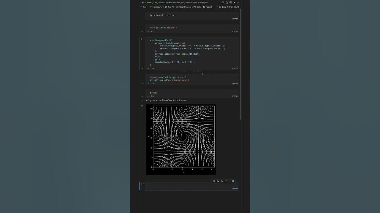 Fastest Fluid Simulation in Python #shorts - YouTube