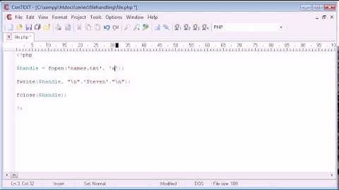 79   File Handling Appending a File   PHP Tutorials