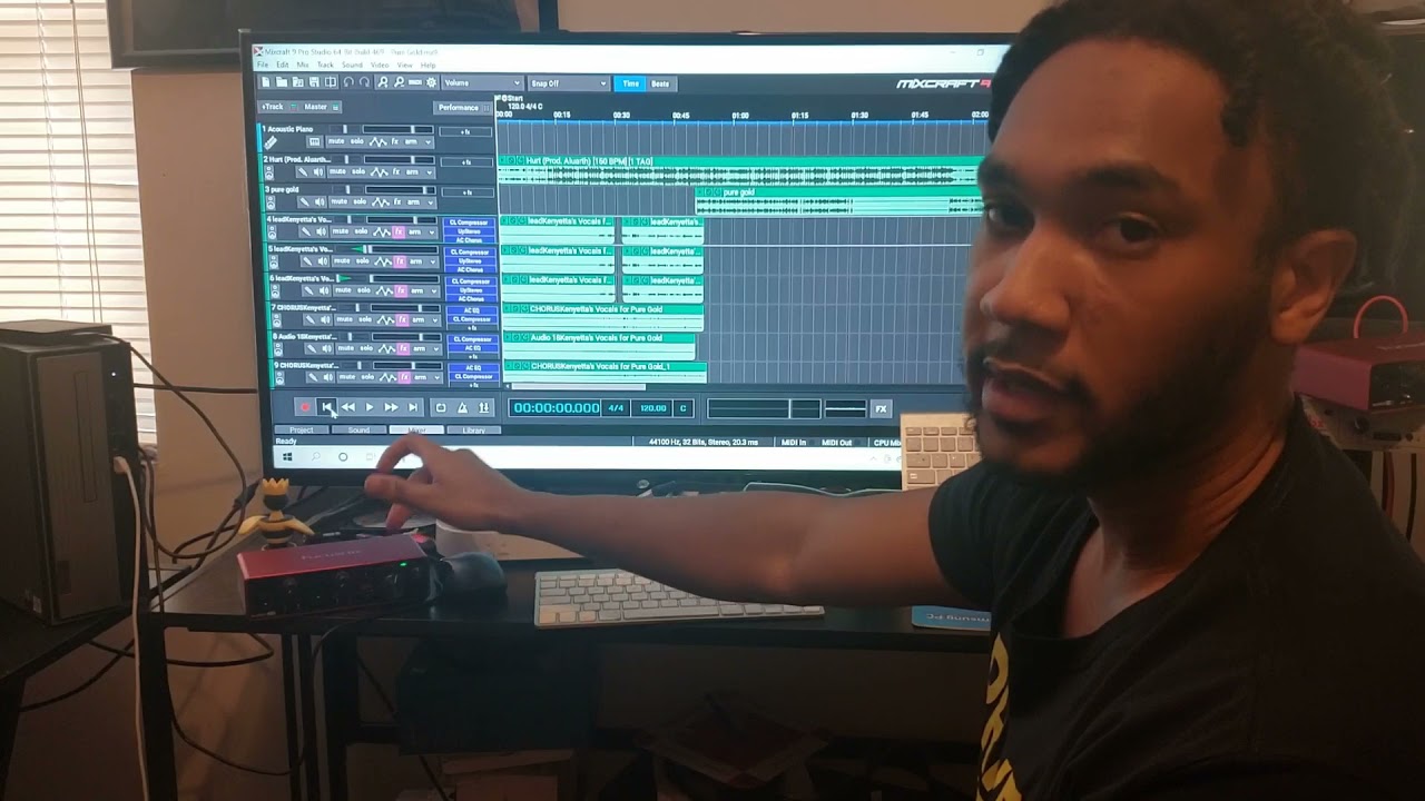 How to use interface with mixcraft. How to fix sound issues. (Scarlett Focusrite 2i2) (Mixcraft daw)