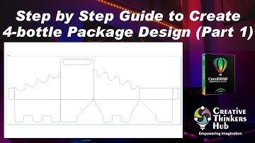 Create 4-Bottle Carton Design (PT-1) Step by Step | CorelDraw | Creative Thinkers Hub | Huzefa Tapia