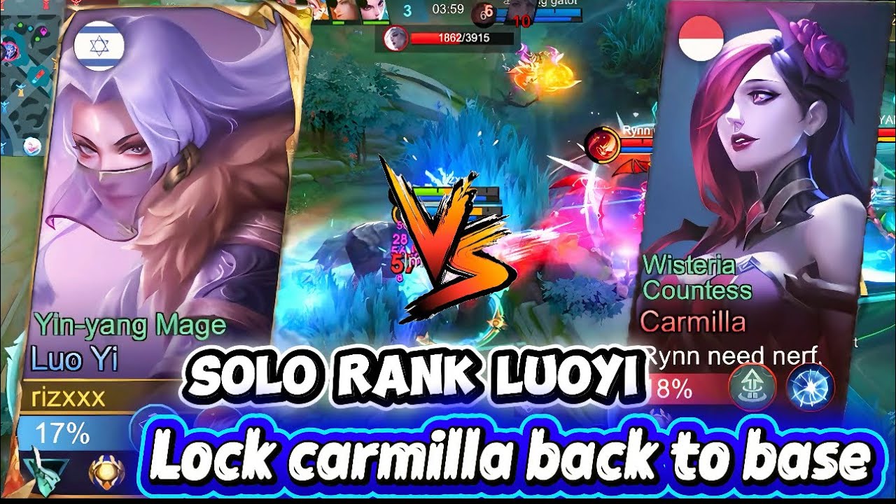 SOLO RANK LUOYI | LOCK CARMILLA BACK TO BASE Even though we didn't win 😌