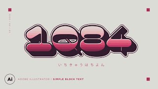 Simple Block Text Effect | Adobe Illustrator