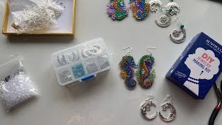 How To Make Earrings At Home | Seahorse Diamond Painted Earrings & Others