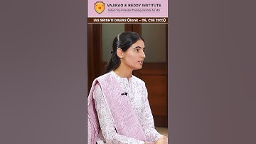 UPSC CSE 2023 | Het proefinterview van Srishti Dabas bij Vajirao & Reddy Institute