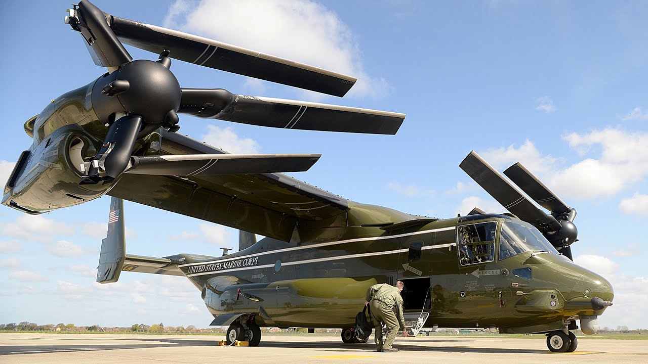 MV-22 Osprey Using Its GAU-17 Minigun Weapon System (video)