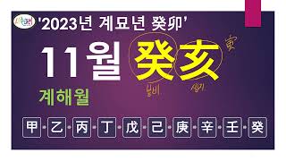 2023년 11월 계해월(癸亥月) 일간별 운세