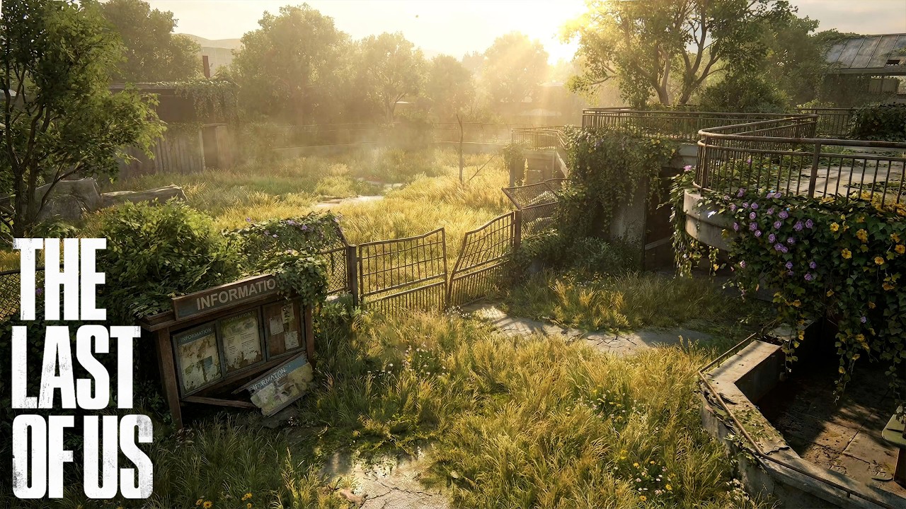 The Last of Us Ambience 🦒 | Abandoned Zoo & Overgrown Meadow | Sunny Day