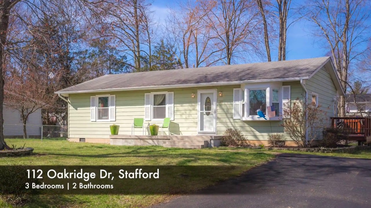 112 Oakridge Dr Stafford VA Real Estate Near Quantico Home for Sale