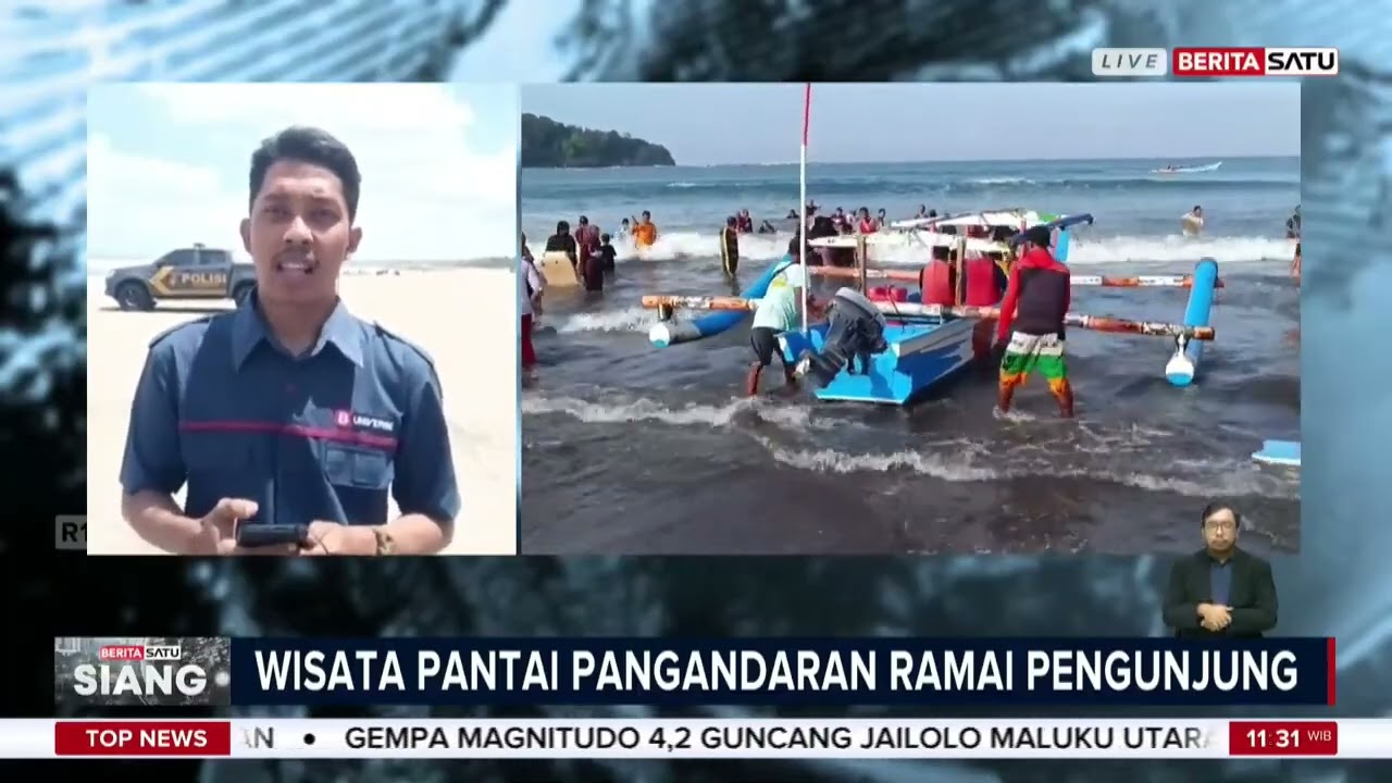 Long Weekend, Pantai Pangandaran Penuh Sesak Wisatawan #Beritasatu