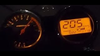 Suzuki Bandit 1250N 2007 0-200 Kmh acceleration