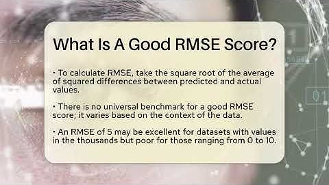 What Is A Good RMSE Score? - The Friendly Statistician