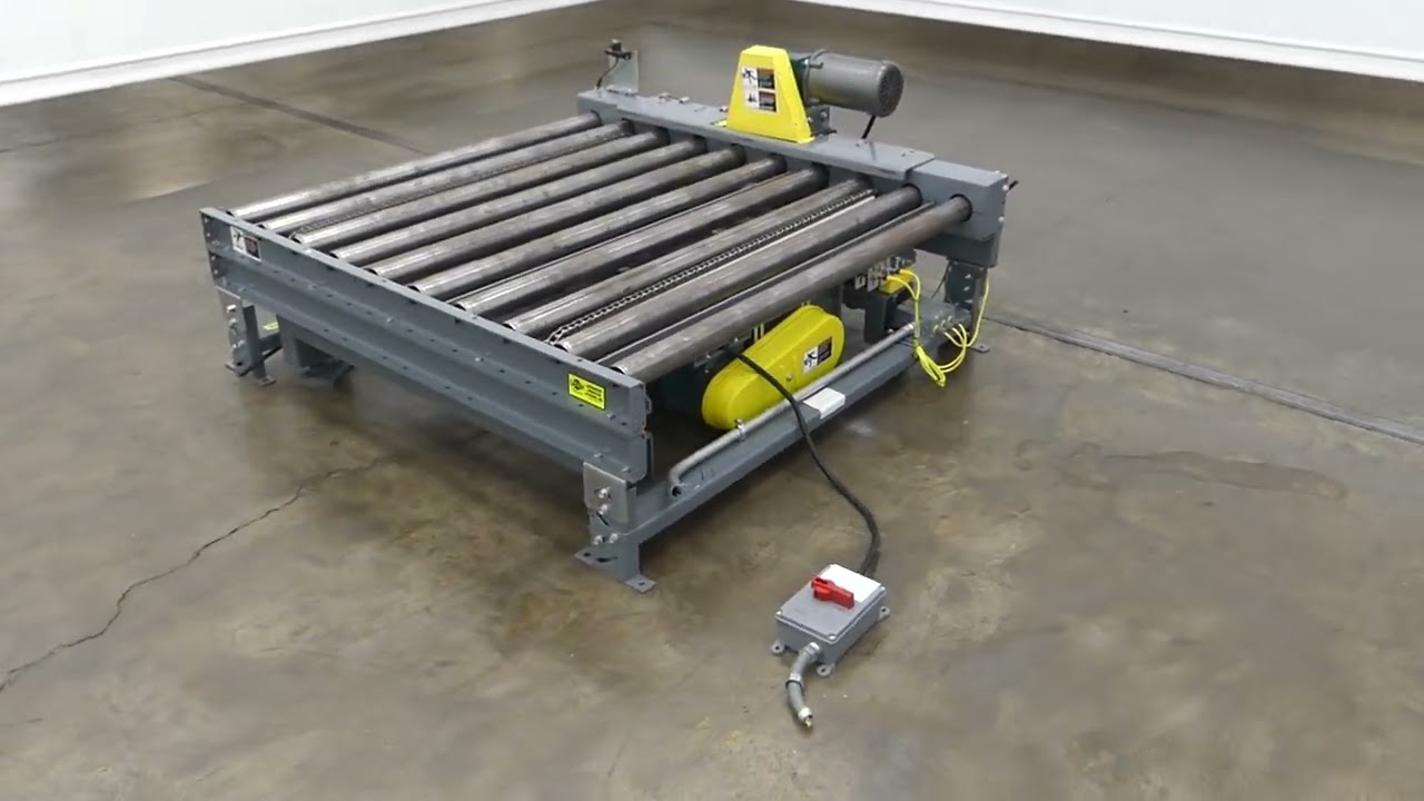E21054 - 60"L x 63"W Chain Driven Roller Conveyor