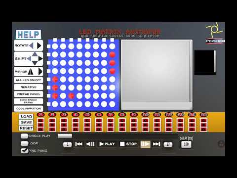 ARDUINO LED MATRIX ANIMATOR PONG GAME