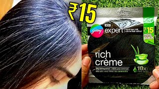 Rs.15 & 30 min only✅Permanent Black Hair | 100% Grey Coverage | Godrej Rich Creme Hair Color Review screenshot 5