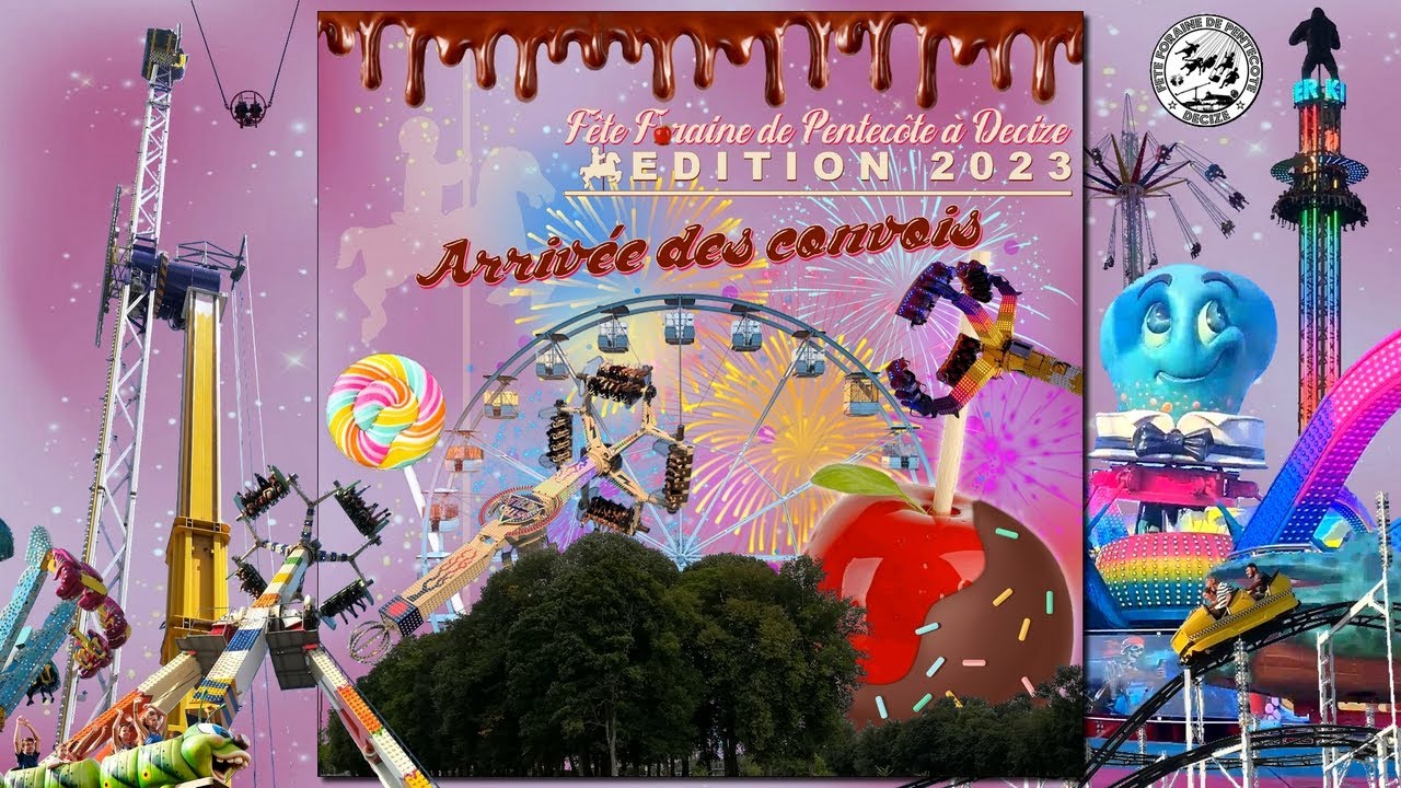Fête Foraine de Pentecôte à Decize - Arrivée des convois 2023