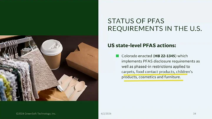 What are the PFAS restrictions in the US at the state level?