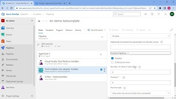 TestComplete Azure DevOps Integration - Pipeline Configuration