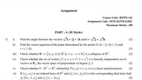 BMTE-141 FULL SOLVED ASSIGNMENT 2021-22  // BMTE141 SOLVED ASSIGNMENT  // #bmte #bmte141