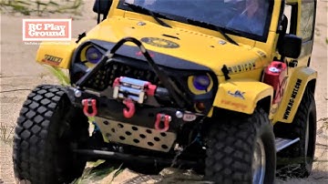 RC Car MST CFX Jeep Rubicon Sand River Crossing