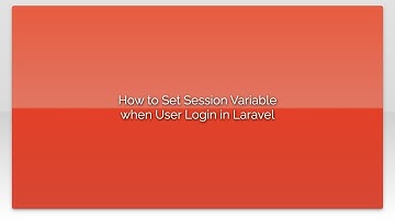 How to Set Session Variable when User Login in Laravel