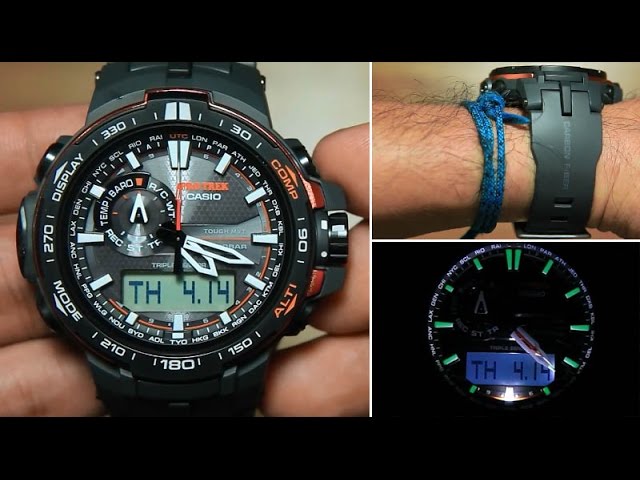 Casio Protrek PRW-6000Y-1 With triple sensor Carbon fibre band -