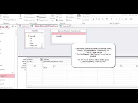 Action Queries Add-Drop