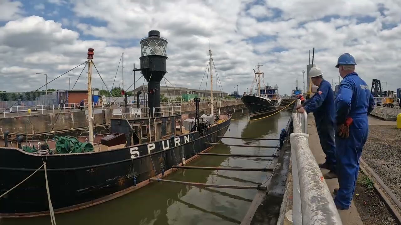 Dry Docking of Arctic Corsair and Spurn Lightship