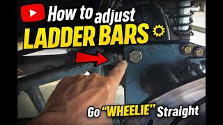 How to adjust ladder bars