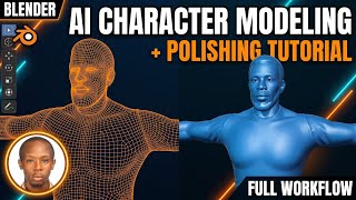 AI Character Model and Polishing TUTORIAL part 1 #ai3d 
