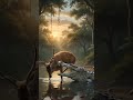 The crocodile attacked😯 the deer🦌#nature #shorts #wildanimals
