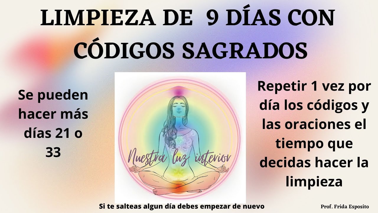 LIMPIEZA DE 9 DÍAS CON LOS CODIGOS DE AGESTA - YouTube