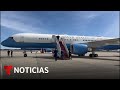 A bordo del Air Force 2 con la vicepresidenta Kamala Harris | Noticias Telemundo