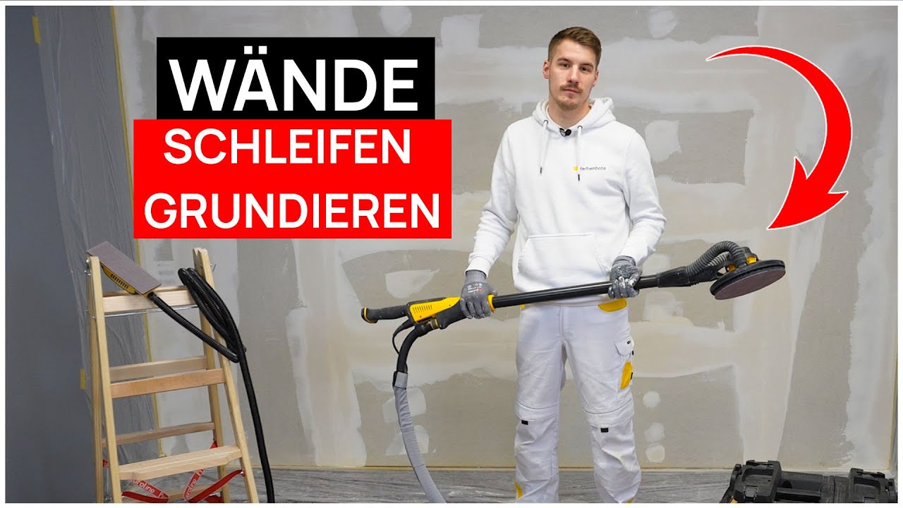 WÄNDE SCHLEIFEN UND GRUNDIEREN RIGIPS GIPSKARTON YouTube