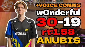 w0nderful (30-19) rt:1.58 +VOICE COMMS l EU FACEIT RANKED (anubis) | #cs2 #pov