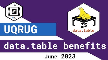 UQRUG June 2023 Overview - data.table data manipulation basics