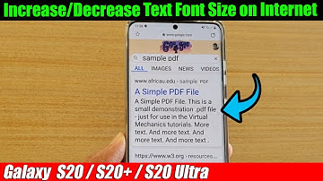 Galaxy S20/S20+: How to Increase/Decrease Text Font Size on Internet