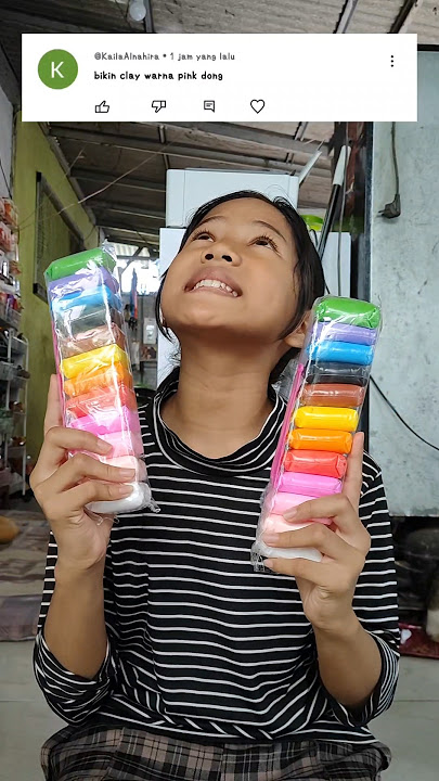 BIKIN SLIME DARI CLAY WARNA PINK | REQUEST NYA SIAPA NIH ⁉️ #slime #clay